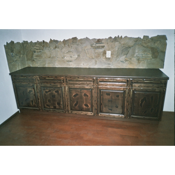 Кухня ольха, состаренный орех 179
