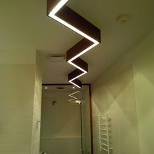 LED профиль UplA5050 в деревянном каркасе